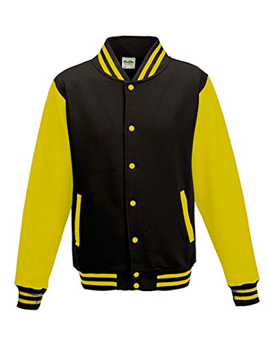 JH043MOXN / BURM, Men's Jacket, Multicolored (Jet Black/Sunshine Yellow), Medium