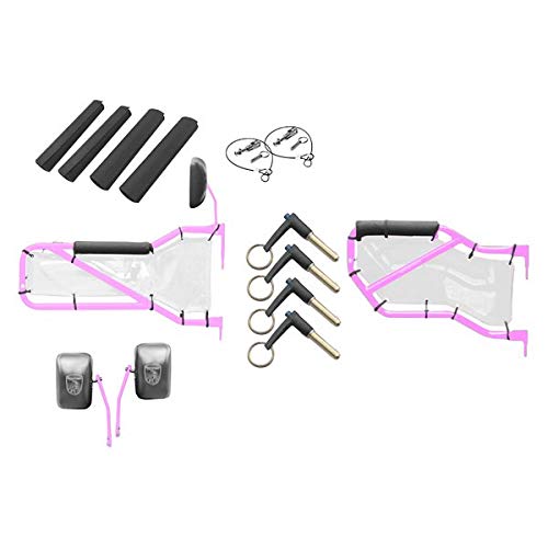 Steinjager J0043830 - Pinky Front and Rear Tube Door Kit with White Mesh