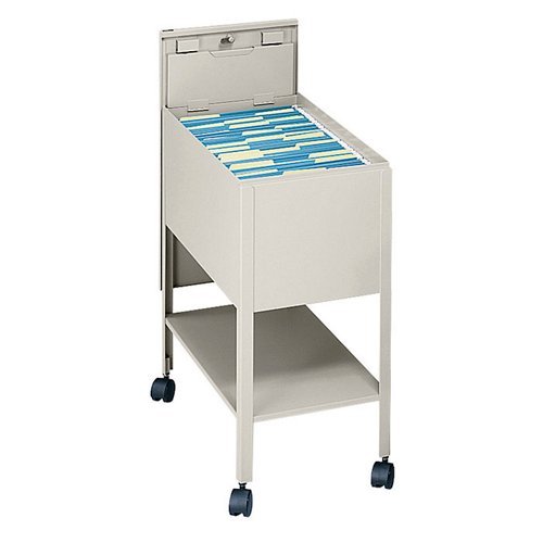 SafcoExtra Deep Mobile Tub File, Rolling File Cart, Fits Letter and Legal-Size Hanging Folders, Includes a Locking Lid and 2 Keys