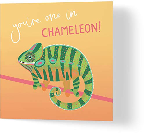 Wuzci "You're One in Chameleon!" Valentine's Day Card, ‎150 mm Length x 150 mm Width