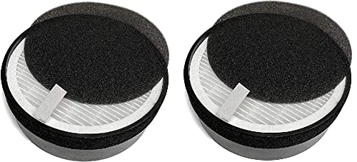 NispiraTrue HEPA H13 Air Filter Replacement Compatible with hOmeLabs Compact Air Purifier HME020248N with Night Light Office Bedroom, 2 Units