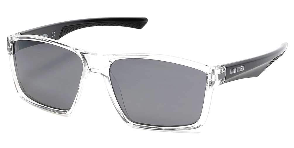 Harley-Davidson Men's Modern Square Sunglasses, Clear, 59-16-145, Clear