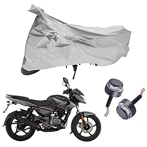 Riderscart All Season (Weather) Waterproof Bike Cover for Bajaj Pulsar 125 Indoor Outdoor Protection Combo with Storage Bag and Handle Bar Light