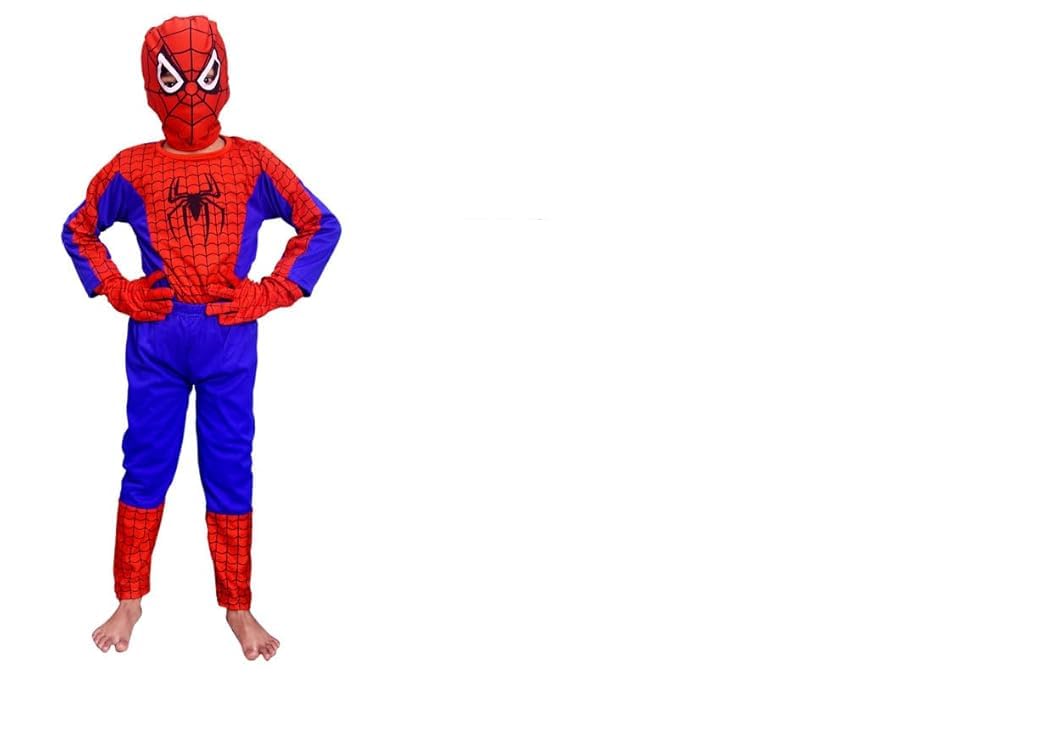 Raj Costume Spiderman Costume For Kids Halloween Dress Fancydress Birthday Gift | Cosplay Bodysuit for Boys and Girls