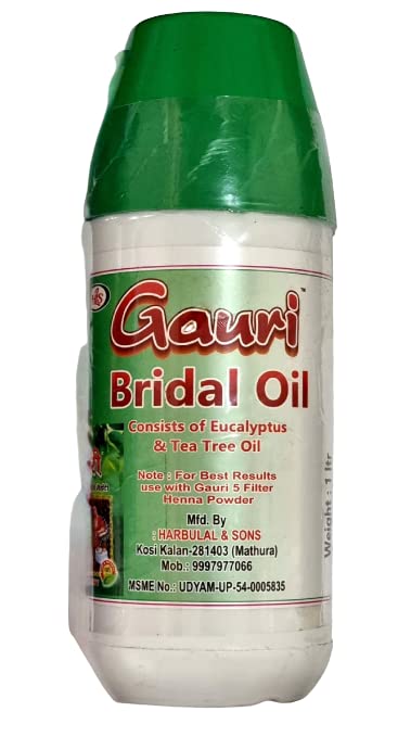 Gauri Mehandi Henna Bridal Oil 1 Litre Pack Of 1.