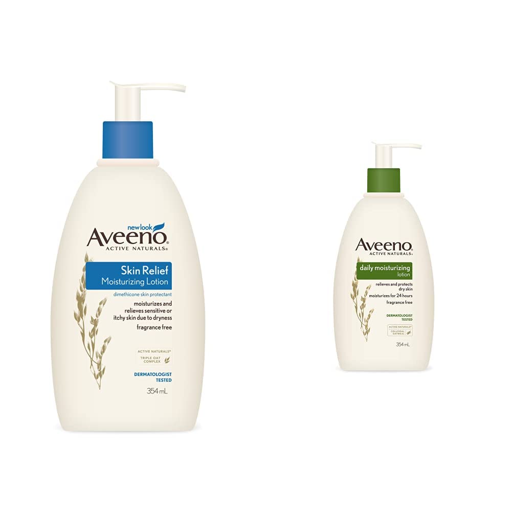 Aveeno Skin Relief Moisturizing Lotion, 354 ml And Aveeno Daily Moisturizing Lotion, 354 ml