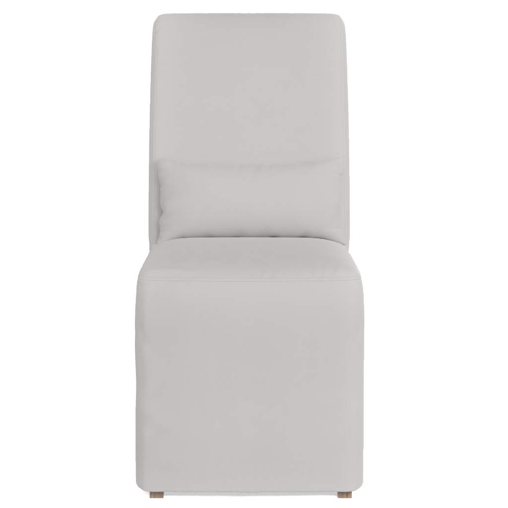 Sunset TradingNewport Slipcover Only for Dining Chair | Stain Resistant Performance Fabric | White, Armless Side