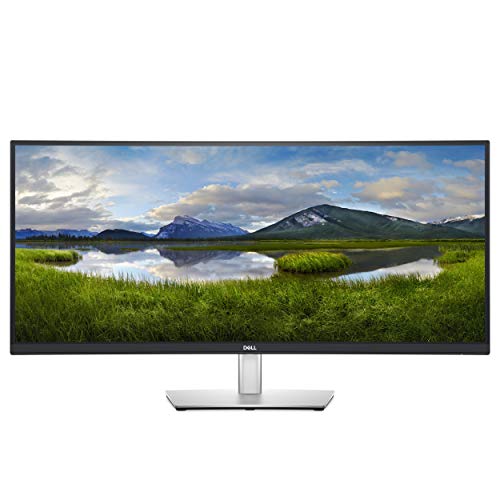 Dell 34 Inch Ultrawide , WQHD (Wide Quad High Definition), Curved USB-C Monitor (P3421W), 3440 x 1440 at 60Hz, 3800R Curvature, 1.07 Billion Colors, Adjustable, Black