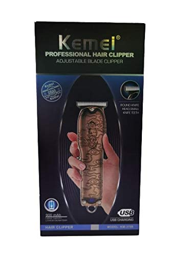 KM Professional Hair Clipper - T-Outliner Beard/Hair Trimmer with T-blade hair clippers for men stylists and barbers cordless rechargeable quiet.