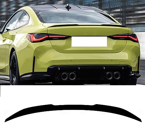 2021-2025 Glossy Black Trunk Spoiler Wing Compatible with BMW 4 Series 2 Door Coupe G22 G82 430i M440i xDrive 2022 2023 2024