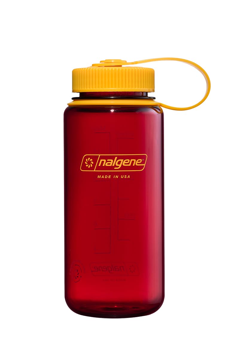 NalgeneSustain Tritan BPA-Free Water Bottle Made with Material Derived from 50% Plastic Waste, 16 OZ, Wide Mouth, Laker