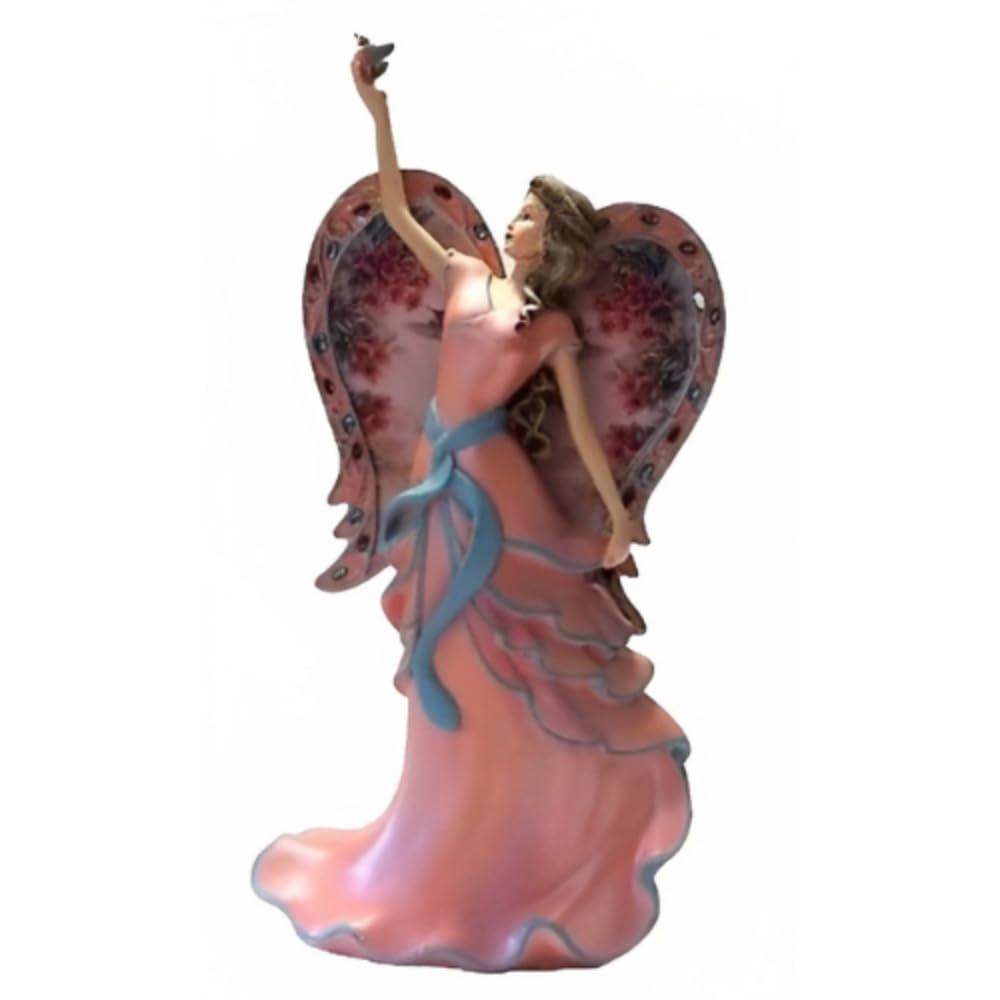 The Hamilton Collection Angel of Delightful Wonder Exquisite Hand Painted Angels of Enchanted Beauty Figurine by Lena Liu 7-inches