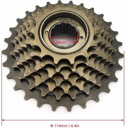 Generic 21 Speed 7 Speed Bike Freewheel 14-28 T Cassette Road Bike Bicycles Screw Type Mountain Bike Freewheel, Black