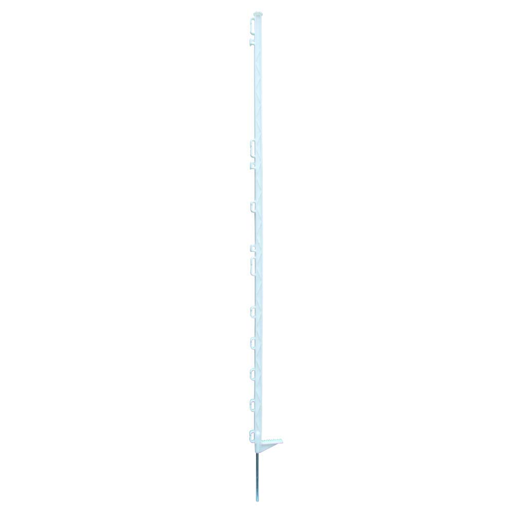 Horizont Plastic Fence Post Standard, With 12 Loops, Length 140Cm, White (10 Pack)