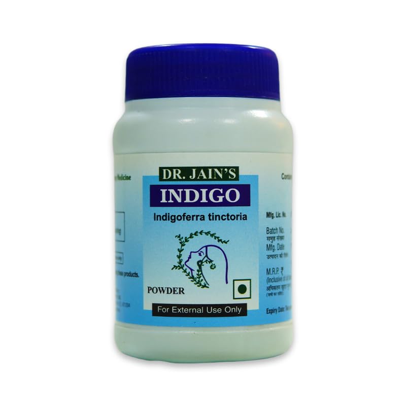 DR.JAIN'S Indigo Powder, Rich Organic Hair Colour, Get Black & Strong Hair, For Men & Women, 45 Grams, Pack Of 3