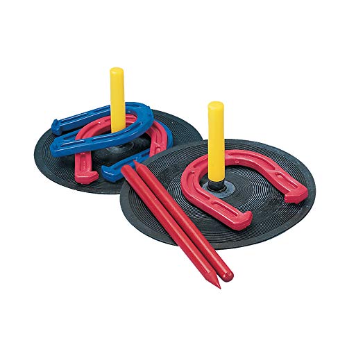 Indoor/Outdoor Horseshoe Set Red