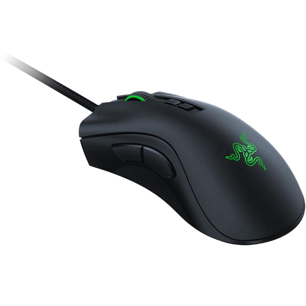 Razer DeathAdder V2 Gaming Mouse: 20K DPI Optical Sensor - Fastest Gaming Mouse Switch - Chroma RGB Lighting - 8 Programmable Buttons - Rubberized Side Grips - Classic Black