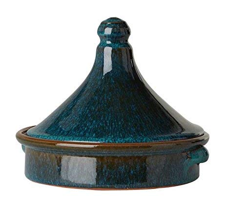 Amazing Cookware 20 cm Terracotta Tagine, Peacock Green