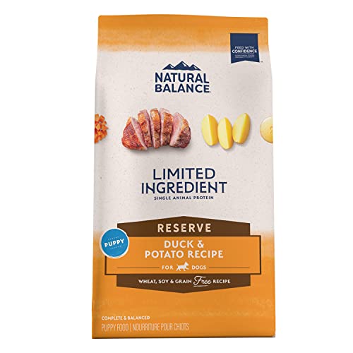 Natural Balance Limited Ingredient Puppy Grain-Free Dry Dog Food, Reserve Duck & Potato Recipe, 22 Pound (Pack of 1)