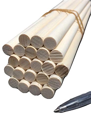 Trustleaf 16mm x 600mm Birch Hardwood Wooden Craft Sticks / Dowels - Seconds - Pack of 5 Dowels