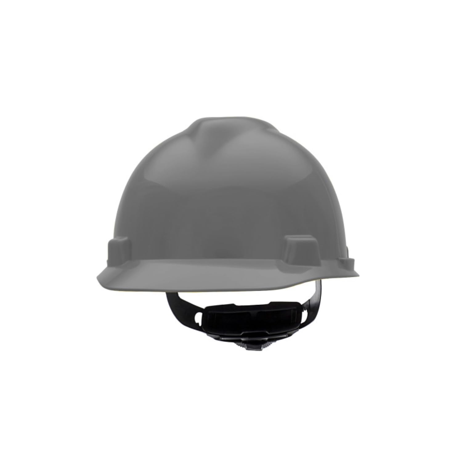 MSA 475364 V-Gard Cap Style Safety Hard Hat With Fas-Trac III Ratchet Suspension | Polyethylene Shell, Superior Impact Protection, Self Adjusting Crown Straps - Standard Size in Navy Gray