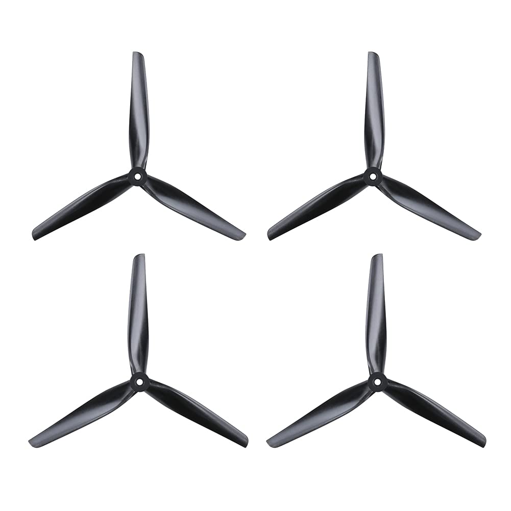 HQProp 4pcs HQ Macroquad Prop 8X4X3 Tri-Blade Propeller 8 inch CW CCW Propeller Black-Glass Fiber Nylon for RC FPV Drone Quadcopter