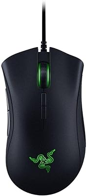 Razer DeathAdder Elite Gaming Mouse: 16,000 DPI Optical Sensor - Chroma RGB Lighting - 7 Programmable Buttons - Mechanical Switches - Rubber Side Grips - Classic Black