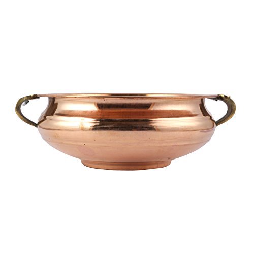 AatmCopper Urli for Floral and Candle Decoration/Home Decor for Reception, Office and Pooja Rooms- 8 Inch (We assure the quality only when you buy from Aatm Collection)