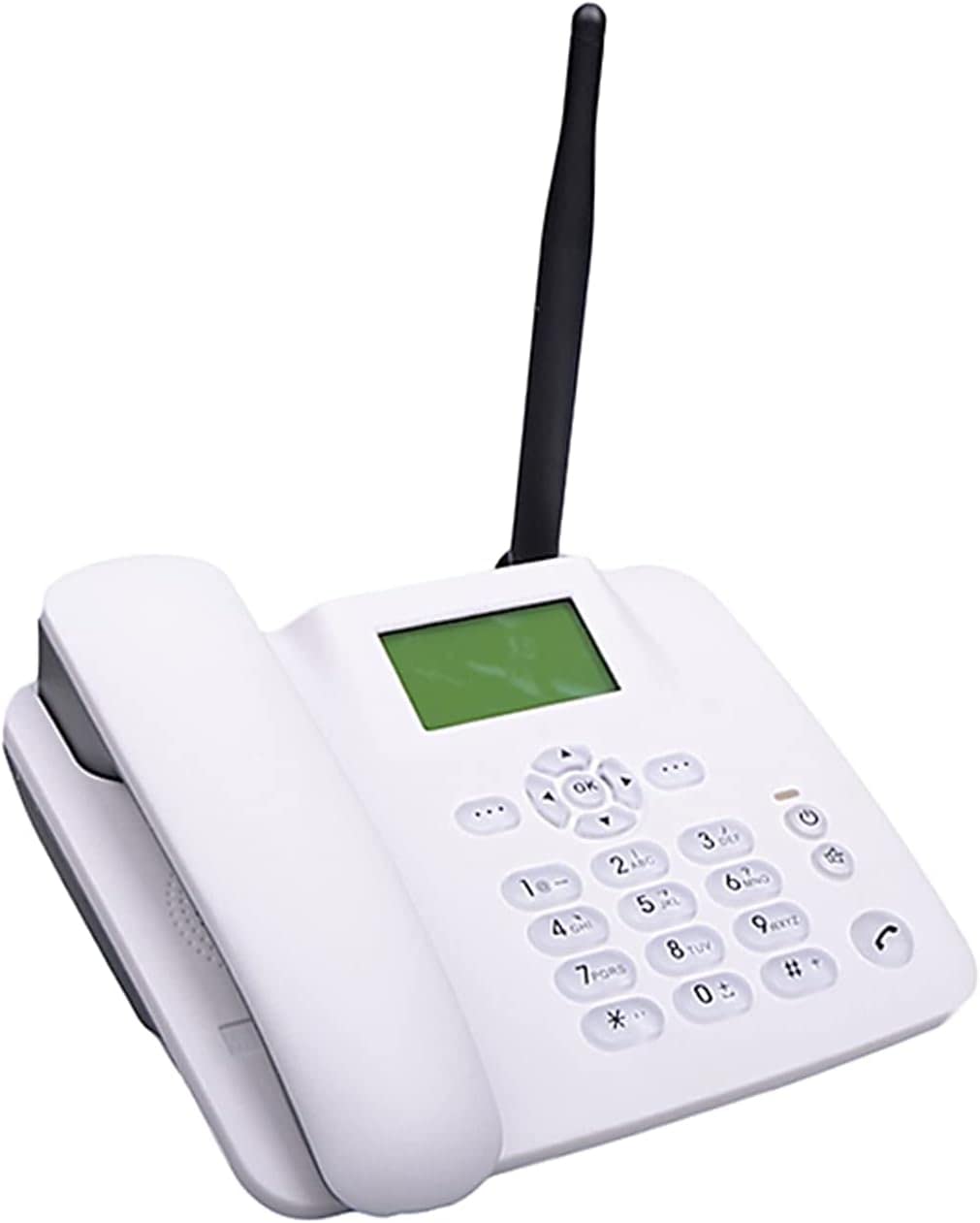 Neelabil Fixed Wireless Phone 4G Desktop Telephone Support 850/900/1800/1900MHZ SIM Card Cordless Phone with Radio Alarm Clock SMS Funtion for House Home Call Center Office Company Hotel