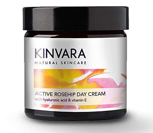 Kinvara Rosehip Facial Moisturizer - For Anti Ageing, Toning & Firming Skin Treatment | Organic Moisturiser | All & Dry Skin - 60ml