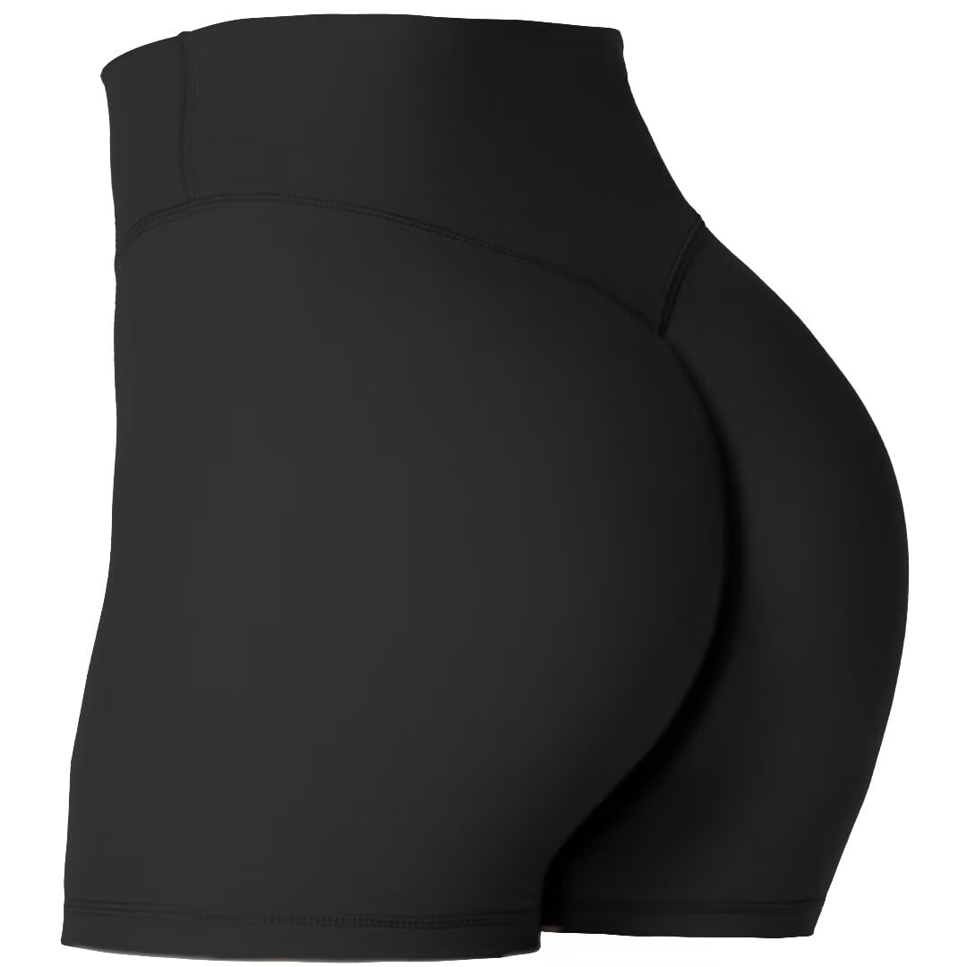 Sunzel Women's Hidden Butt Scrunch Shorts, High Waisted Biker Shorts, Gym Workout Yoga Running Shorts with Tummy Control