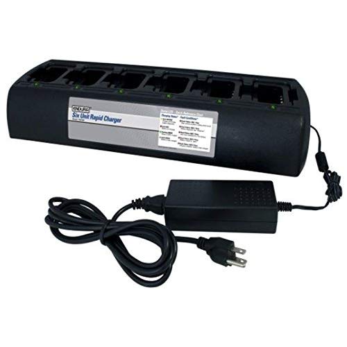 Power Products 6 Slot Desktop Charger with Replaceable Pods for Hytera HYT TC-518 508 508U 508V 518U 518V and 580 Li-Ion and LiPo Batteries