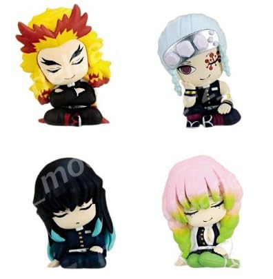 Kata ZUN Fig. Lean On Shoulder Mini Mascot Capsule Toy Gacha Gashapon Figure Set of 4 Kyojuro Rengoku Tengen Uzui Muicgiro Mitsuri Japanese Ver