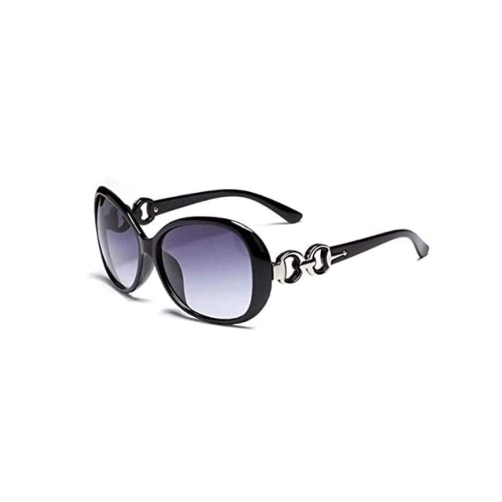 TECH-LINE-DIRECT FASHION ACCESSORIESBlack Ladies Vintage Style Sunglasses Oversize Round Frame Retro Designer Shades