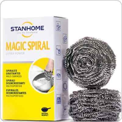 STANHOMEMagic Spiral Scratch Nets, Set of 2, Long-lasting, Anti-scratch, Cleans Delicate Surfaces, Utility Sponge