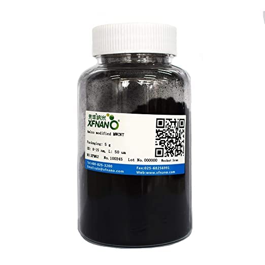 Ultrapure 95% Amino Modified Multi Walled Carbon Nanotubes Powder 8-15nm MWCNTs(5 Gram)