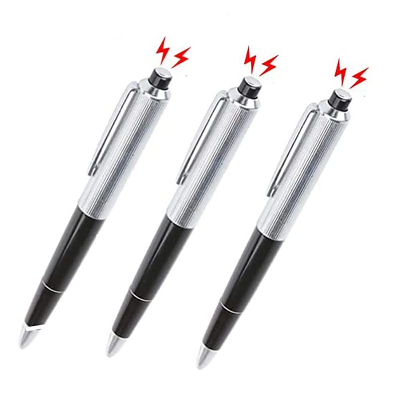 Cooplay 3pcs Shocking Pen Fun Toy Joke to Friend Electric Shock Pencil Trick Prank Gag Gadget for Fool's Day