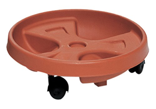 Teraplast 10008330 – Plate with Wheels, Diameter 30 cm, Terracotta Colour