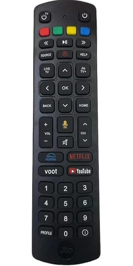 SJ24 MOBILE HOSPITALRemote Control Compatible for Jiofiber|Durable and Voice Function|Only Work in jio Fiber Remote not with jio Setup Box Remote.to Pair Press Ok and Mute Button Both for 5-10 sec