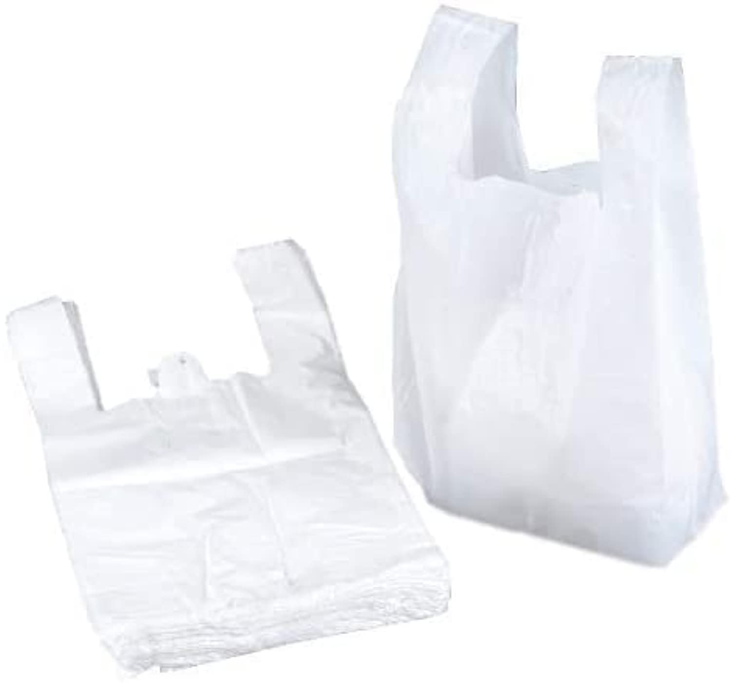 Plastic Disposable Grocery Bags (White, 1kg, (40cm x 40cm))