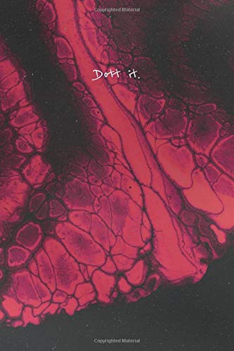 Red Acrylic Pouring Art | Dot Grid Paperback Notebook for journaling (Dott it.) (Dott it. Acrylics)