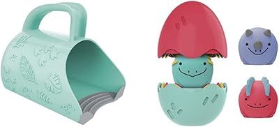 Dr. Brown's CleanUp Dino-Pour Bath Rinse Cup, 0m+ with Dr. Brown's CleanUp Float & Hatch Dino Eggs Nesting Bath Toy, 6m+, BPA Free, Certified Plastic Neutral