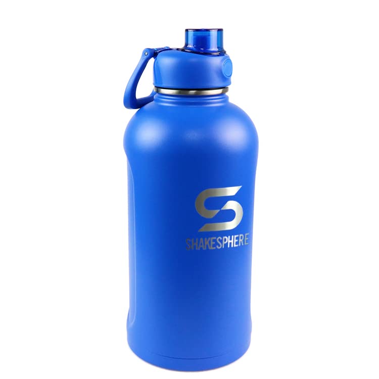 SHAKESPHEREStainless Steel Sports Water Bottle Double Walled Hydration Jug 68 oz.- Blue…