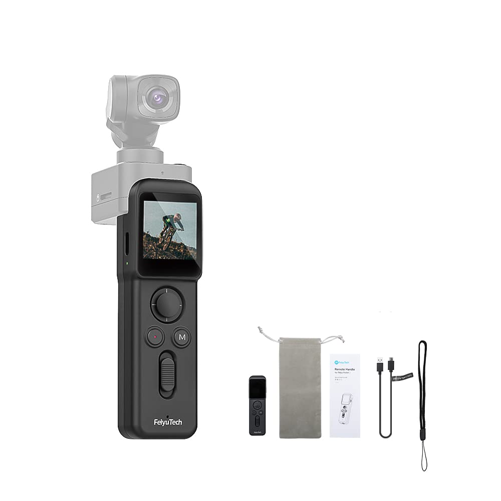 Cordless Detachable Remote Handle with 1.3" Touch Screen for Feiyu Pocket 3 Camera Stabilizers, Pocket-Sized(30.8 * 29.6 * 105.3mm)