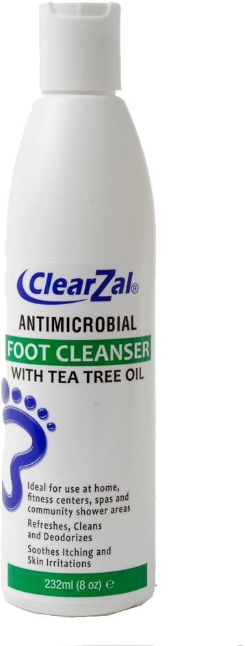 ClearZal Foot Cleanser - Antifungal and Antimicrobial Foot Wash - Kills Fungus and Bacteria - 232ml