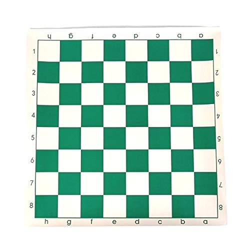 Unik Fine Quality Vinyl Tournament Roll Up Chess Mat (Green),for 18+ years