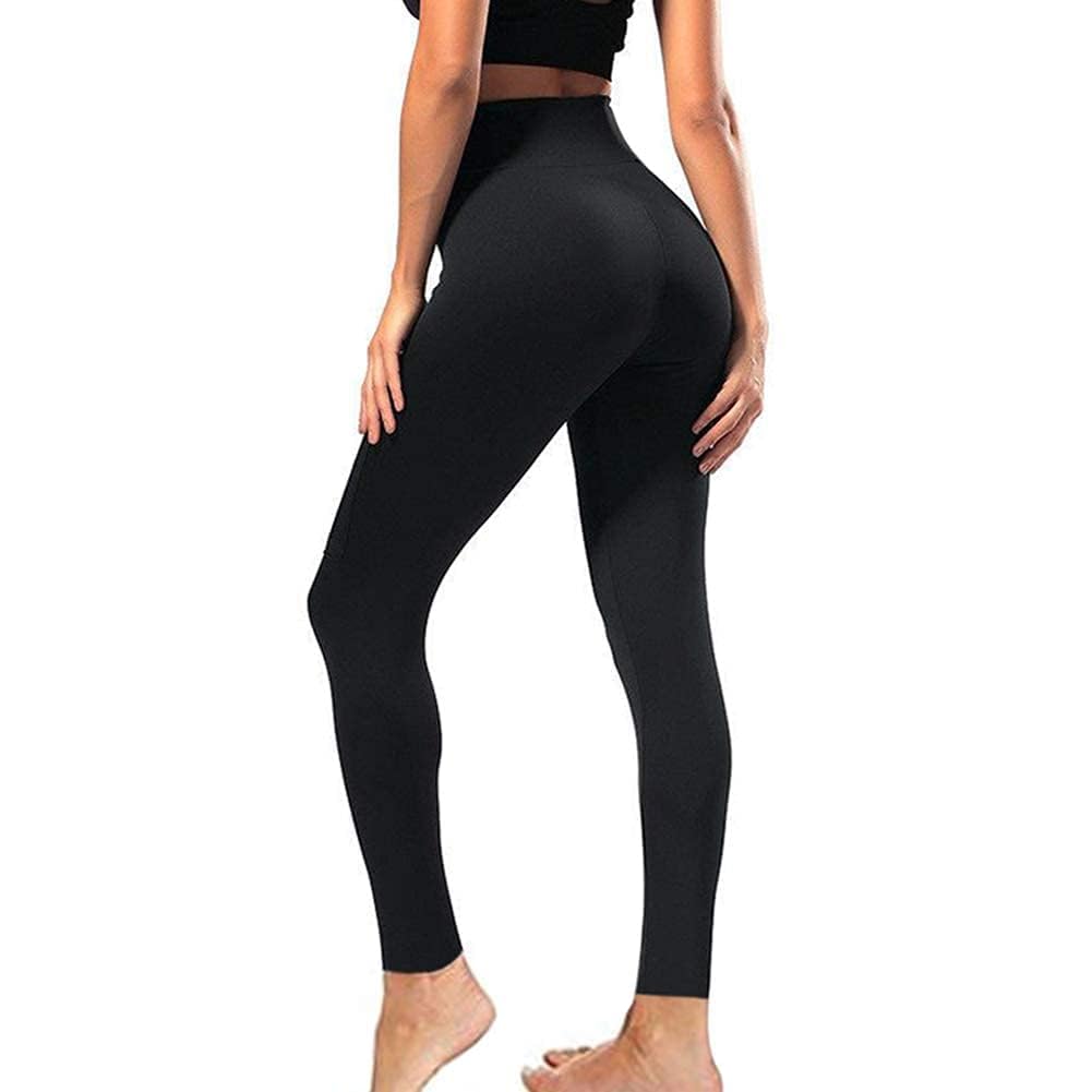 SyrinxHigh Waisted Leggings for Women - Soft Athletic Tummy Control Pants for Running Cycling Yoga Workout