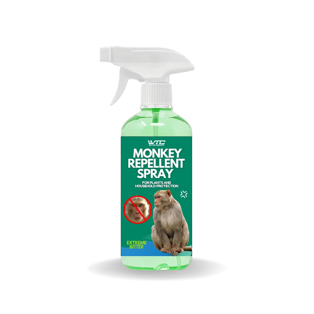 WTC Monkey Repellent Spray 500 ml | Keep Monkeys Stay Away from Gardens, Homes, Factories & Warehouses | Safe, Chemical-Free Solution