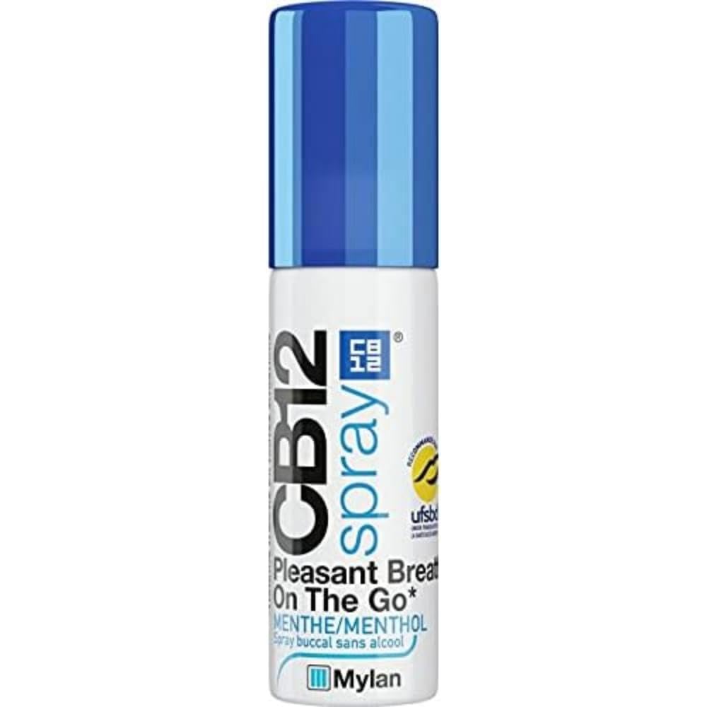 CB12 CB 12 Spray – Instant Freshness on the Go, Reduces the Root Cause of Bad Breath, With Zinc Acetate, Mint Flavour – 15 ml