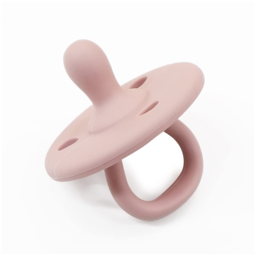 babees - Silicone Pacifier, BPA Free, Food Grade Teething Soothing | Rose Pink